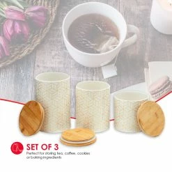 Brand new 🎁 Home Basics Cubix 3 Piece Ceramic Canister Set with Bamboo Top, White 🤩 -Home Basics Sales 01426a3e7ba4405dbd3edb154c07be5f 1080x