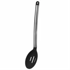 Brand new 👍 Home Basics Stainless Steel Silicone Slotted Spoon, Black ✨ -Home Basics Sales 033f736fcbbd4d8593600ef762a5b9af 1080x
