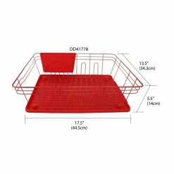 Best Pirce 🛒 Home Basics 3 Piece Dish Rack, Red 🌟 -Home Basics Sales 058c8ae443954133b9334d42f7852281 1080x