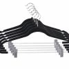 Top 10 ❤️ Home Basics Velvet Hangers With Clips, (Pack of 5), Black 🔔