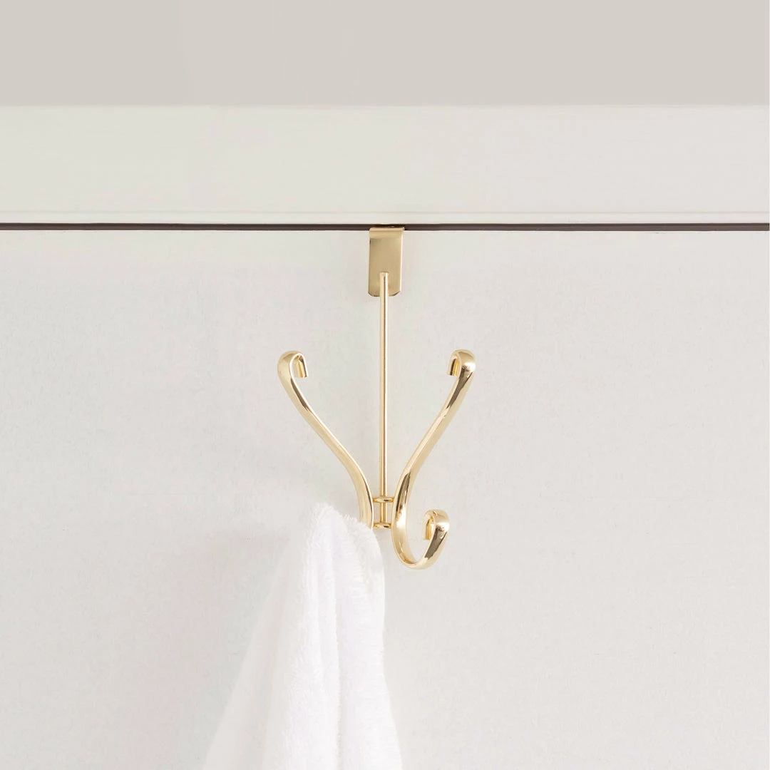 Buy ๐ Home Basics Over the Door Double Hook, Gold ๐คฉ 4 Buy ๐ Home Basics Over the Door Double Hook, Gold ๐คฉ - Image 2