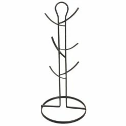 Discount 🔔 Home Basics Wire Collection 6 Hook Mug Tree, Black 😀