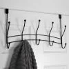 Buy ⭐ Home Basics Shelby 5 Hook Over the Door Hanging Rack, Black 👍