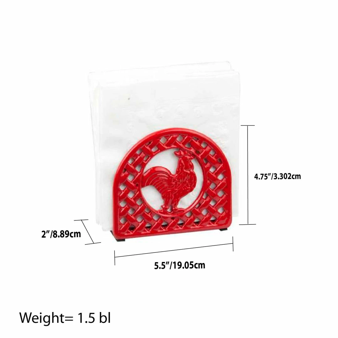 Best reviews of ๐ Home Basics Cast Iron Rooster Napkin Holder, Red ๐งจ 5 Best reviews of ๐ Home Basics Cast Iron Rooster Napkin Holder, Red ๐งจ - Image 3