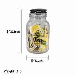 Top 10 ⌛ Home Basics Tea Time 67.6 oz. Glass Jar with Ceramic Flip Lid Top, Black 🌟 -Home Basics Sales 0d6dc4512a394dd2b92317edce82c8ea 1080x