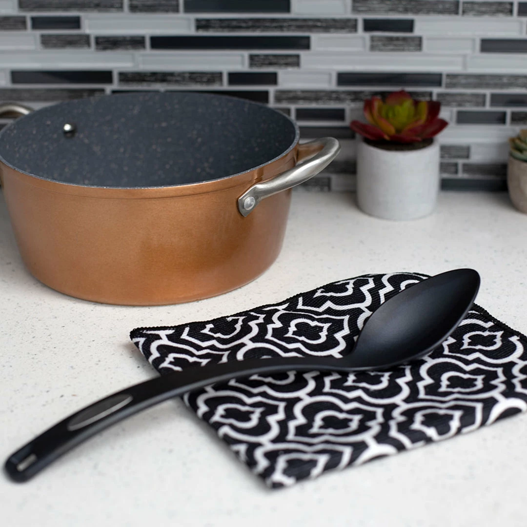 Cheap ❤️ Home Basics Nylon Non-Stick Serving Spoon, Black ❤️ 4 Cheap ❤️ Home Basics Nylon Non-Stick Serving Spoon, Black ❤️ - Image 2