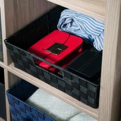 Cheap 😀 Home Basics Large Polyester Woven Strap Open Bin, Black ⌛ -Home Basics Sales 0ef917b08d4e423086d9528f6dc4adbd 1080x