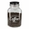 Wholesale 🔔 Home Basics Freshly Brewed Coffee 102.4 oz. Glass Jar with Ceramic Flip Lid Top, Black 👍