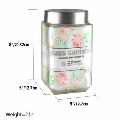 Promo 🤩 Home Basics 56 oz. Square Glass Canister with Brushed Stainless Steel Screw-on Lid Clear ⭐ -Home Basics Sales 126807652a464c5095df2fff8a977d52 f999c777 b76e 46ca ada6 0536581b1661 1080x