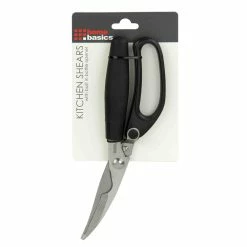 Brand new 🥰 Home Basics Poultry Shears with Non-Slip TRP 🧥 Coated Handles, Black ⌛
