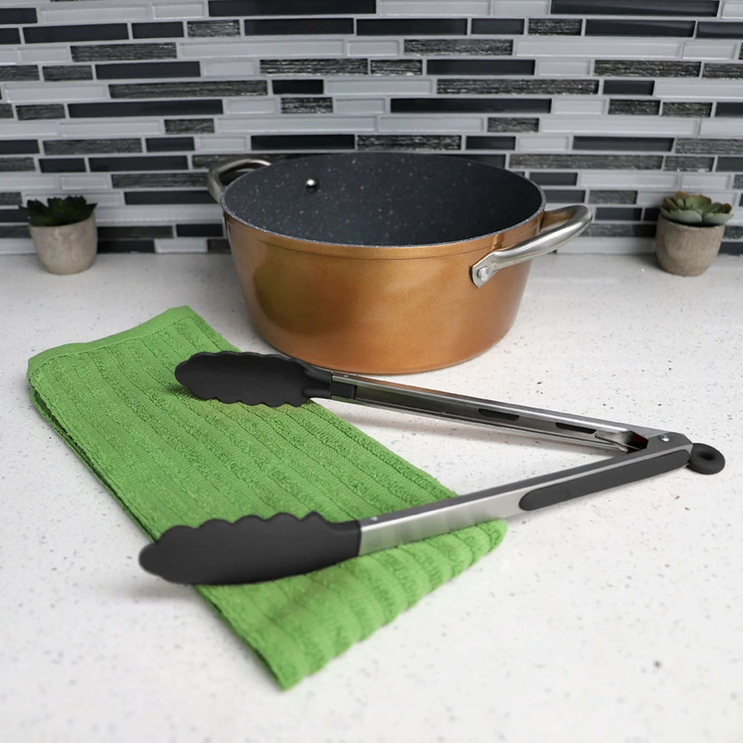 Top 10 ๐ Home Basics Stainless Steel Silicone Kitchen Tongs, Black ๐ 4 Top 10 ๐ Home Basics Stainless Steel Silicone Kitchen Tongs, Black ๐ - Image 2