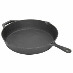 New 👏 Home Basics 12-inch Pre-Seasoned Cast Iron Skillet with Pour Spouts ⭐