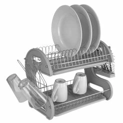 Discount 🎉 Home Basics S Shape 2 Tier Dish Drainer, Grey 🥰 -Home Basics Sales 1318adb11ec247c382a967e6b078d581 1080x