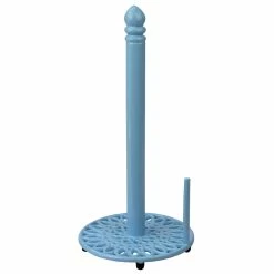 Discount ✨ Home Basics Sunflower Free-Standing Cast Iron Paper Towel Holder with Dispensing Side Bar, Blue 😉