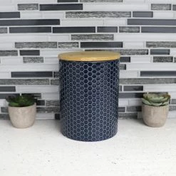 Flash Sale 🔔 Home Basics Honeycomb Medium Ceramic Canister, Navy ✔️ -Home Basics Sales 14308539d41b43db9c21f1f80d6f7c98 1080x