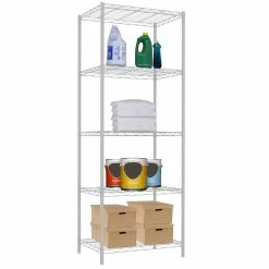 Cheapest ✨ Home Basics 5 Tier Steel Wire Shelf, White 😉