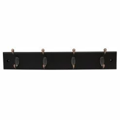 Cheap 🎁 Home Basics 4 Double Hook Wall Mounted Hanging Rack, Brown 👍