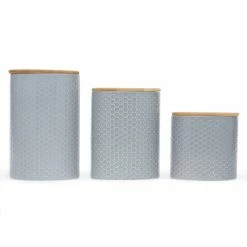 Deals 🧨 Home Basics Honeycomb 3 Piece Ceramic Canister Set, Grey 🧨 -Home Basics Sales 177e718340f2487b8facdf8272d9928d 1080x