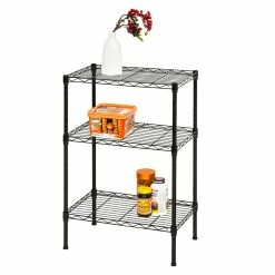 Best deal 🌟 Home Basics 3 Tier Steel Wire Shelf, Black 🌟