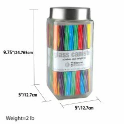 Hot Sale 🌟 Home Basics 67 oz. Square Glass Canister with Brushed Stainless Steel Screw-on Lid Clear 🧨 -Home Basics Sales 17feb251704f47ee8fb8e1dfd1d11f71 17c05be3 f60e 483d af6b 0eef475f5231 1080x