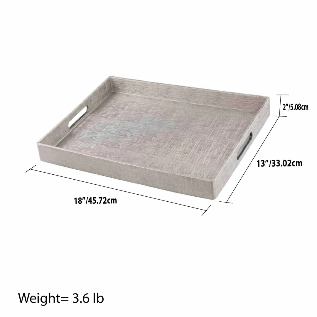 Outlet π Home Basics Metallic Weave Serving Tray with Cut-Out Handles, Silver π 5 Outlet π Home Basics Metallic Weave Serving Tray with Cut-Out Handles, Silver π - Image 3