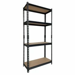 Best Pirce 🎁 Home Basics Quick Assembly 5 Tier Heavy Duty Shelf, (25" x 59"), Black ❤️