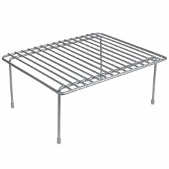 Best Pirce 💯 Home Basics Small Heavy Weight Vinyl 🧥 Coated Steel Helper Shelf, Silver ✨