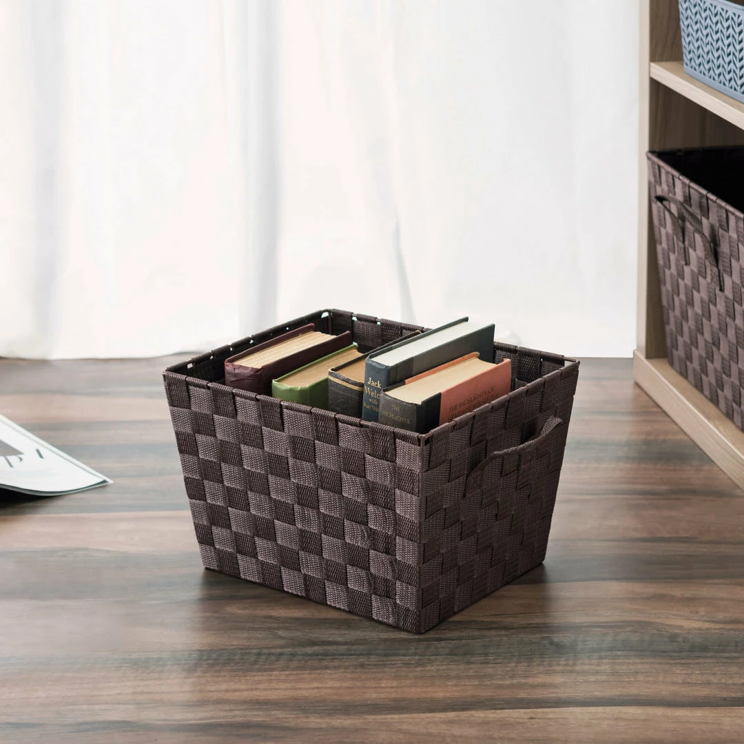 Top 10 ๐ Home Basics Polyester Woven Strap Open Bin, Brown โญ 4 Top 10 ๐ Home Basics Polyester Woven Strap Open Bin, Brown โญ - Image 2