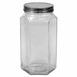 Best deal ❤️ Home Basics 51 oz. Large Hexagon Glass Canister, Clear 🤩 -Home Basics Sales 1f460ee40581492388ff20a85fb9dddc 1080x