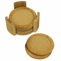 Best reviews of 🛒 Home Basics 4.5" Bamboo Coaster Set, (Pack of 6) with Holder, Natural 😀