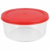 Outlet 🌟 Home Basics Round 32 oz. Borosilicate Glass Food Storage Container with Red Lid 🎉 -Home Basics Sales 1f79b582b51944539bb1cd7dd671bded 1080x