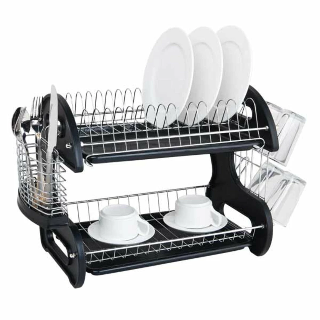 Best deal ๐ฅฐ Home Basics 2 Tier Plastic Dish Drainer, Black ๐ 3 Best deal ๐ฅฐ Home Basics 2 Tier Plastic Dish Drainer, Black ๐