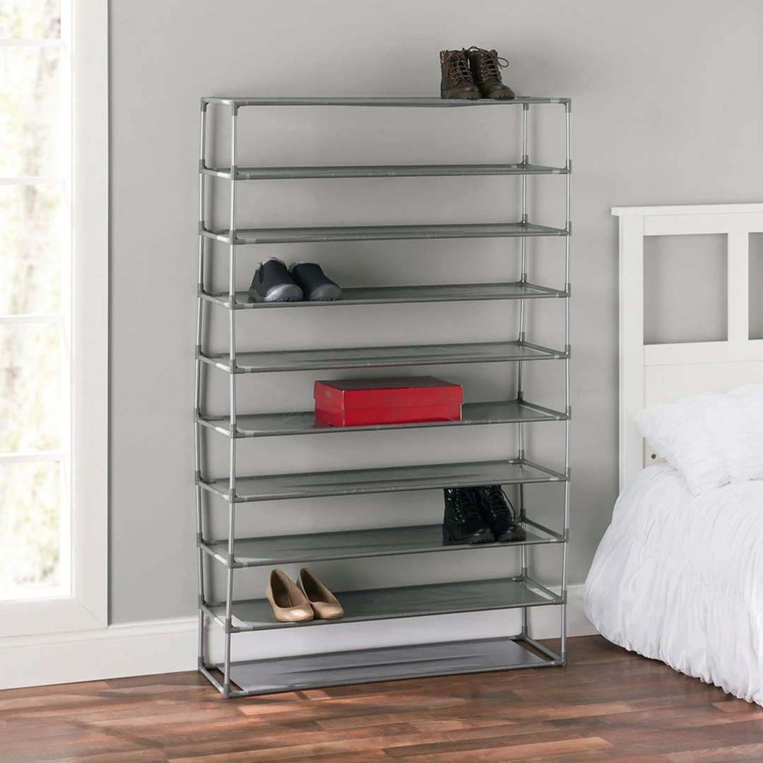 Coupon ๐ Home Basics 50 Pair Non-Woven Multi-Purpose Stackable Free-Standing ๐ Shoe Rack, Grey ๐ 4 Coupon ๐ Home Basics 50 Pair Non-Woven Multi-Purpose Stackable Free-Standing ๐ Shoe Rack, Grey ๐ - Image 2