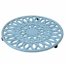 Deals ๐ Home Basics Sunflower Heavy Weight Cast Iron Trivet, Light Blue ๐งจ
