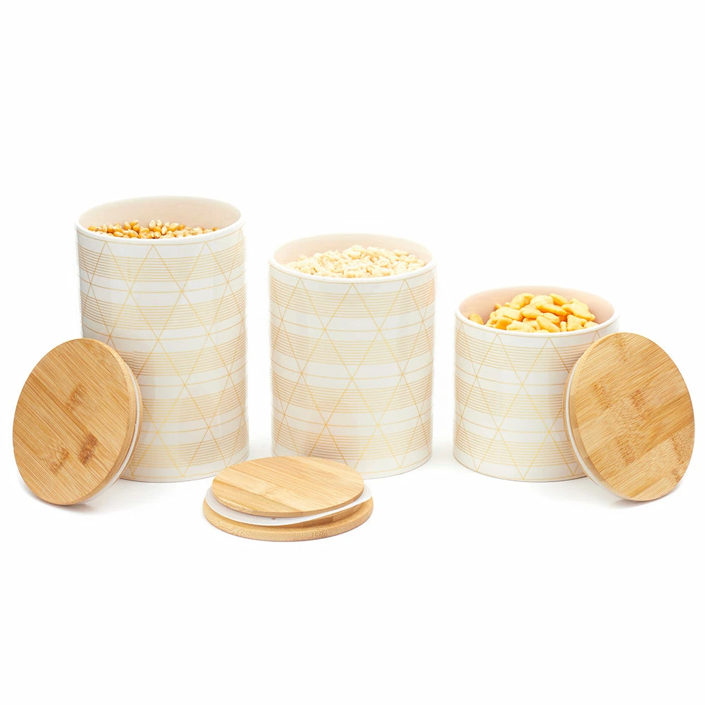 Top 10 ๐ Home Basics Diamond Stripe 3 Piece Ceramic Canister Set with Bamboo Top, White ๐ฅฐ 5 Top 10 ๐ Home Basics Diamond Stripe 3 Piece Ceramic Canister Set with Bamboo Top, White ๐ฅฐ - Image 3