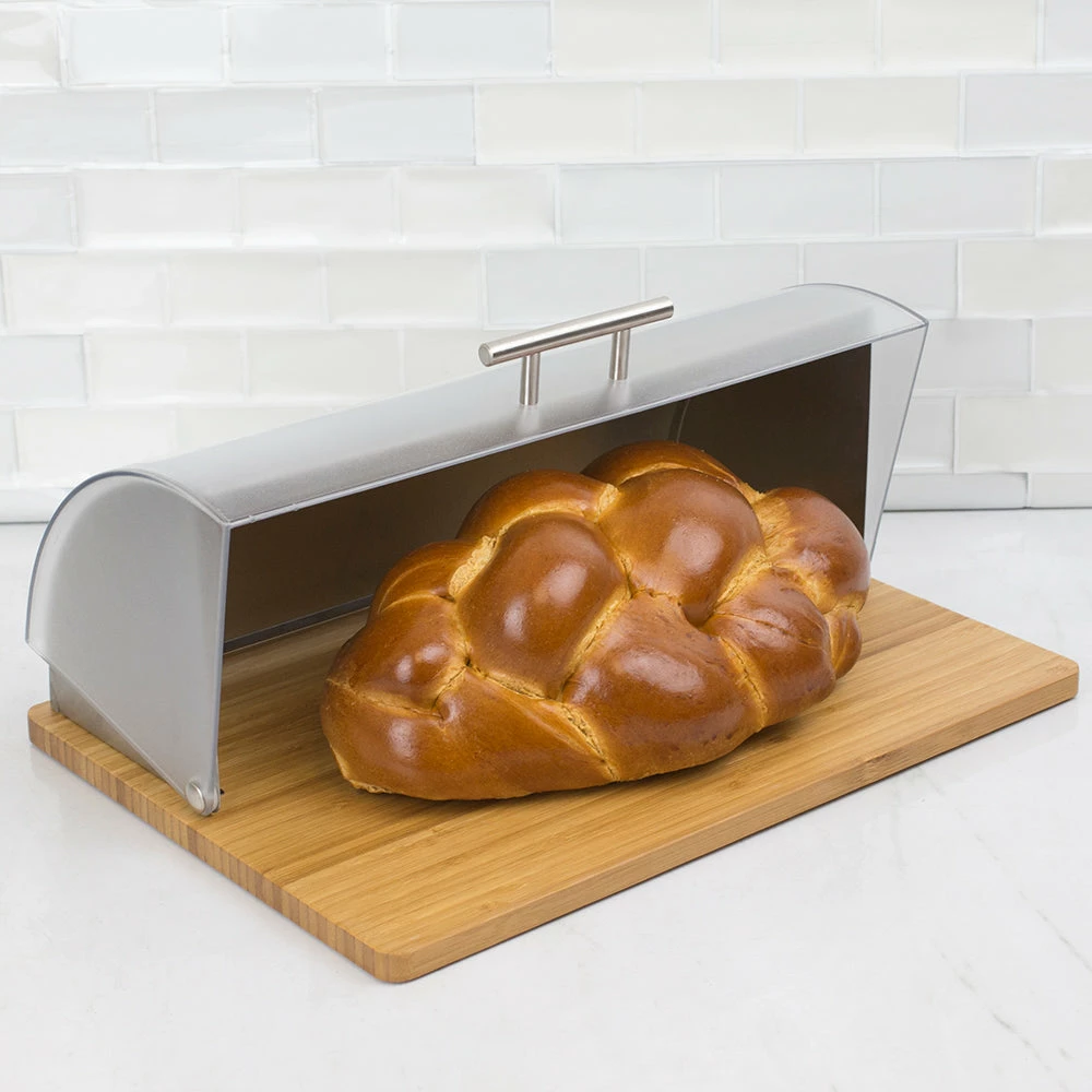 Top 10 ✔️ Home Basics Bread Box with Wood Base, Metal Back and Plastic Lid, Natural ✨ 7 Top 10 ✔️ Home Basics Bread Box with Wood Base, Metal Back and Plastic Lid, Natural ✨ - Image 5