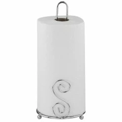 Budget 🔥 Home Basics Scroll Collection Free-Standing Paper Towel Holder, Chrome ⌛