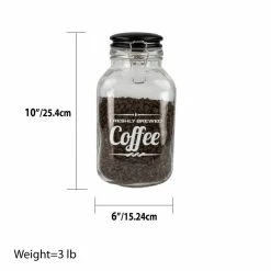 Wholesale 🔔 Home Basics Freshly Brewed Coffee 102.4 oz. Glass Jar with Ceramic Flip Lid Top, Black 👍 7 Wholesale 🔔 Home Basics Freshly Brewed Coffee 102.4 oz. Glass Jar with Ceramic Flip Lid Top, Black 👍 -Home Basics Sales 2a0a6f7a4e434286b70e533ee62aeebf 1080x