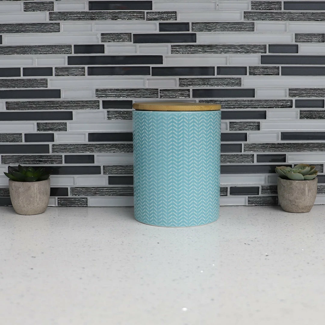 Deals ๐คฉ Home Basics Wave Medium Ceramic Canister, Turquoise ๐ 4 Deals ๐คฉ Home Basics Wave Medium Ceramic Canister, Turquoise ๐ - Image 2