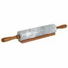 Cheap 🔥 Home Basics Marble Rolling Pin with Easy Grip Handles and Display Stand, White ⌛