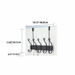 Buy ⭐ Home Basics Shelby 5 Hook Over the Door Hanging Rack, Black 👍 -Home Basics Sales 2b6c52f412064e93ab888b182cae5649 1080x