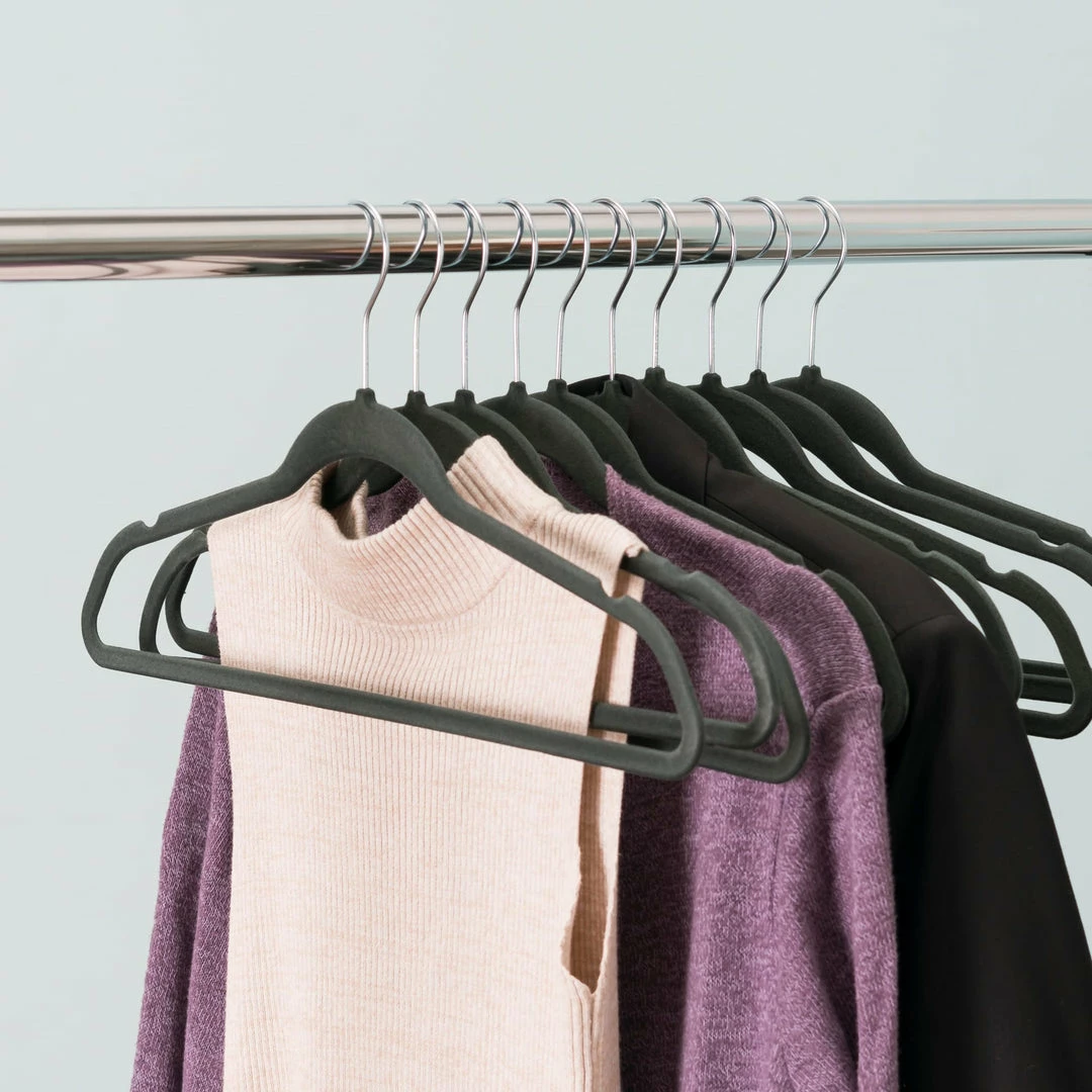 Best Sale โ๏ธ Home Basics Velvet Hanger, (Pack of 10), Charcoal Grey ๐ฅฐ 4 Best Sale โ๏ธ Home Basics Velvet Hanger, (Pack of 10), Charcoal Grey ๐ฅฐ - Image 2