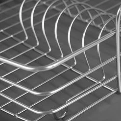 Budget 👍 Home Basics Michael Graves Design Deluxe Dish Rack with Satin Nickel Finish Wire and Removable Dual Compartment Utensil Holder, Grey/Silver 🤩 -Home Basics Sales 2cc111a7161547909768825fdb7fa562 1080x