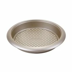 Flash Sale 🧨 Home Basics Aurelia Non-Stick 10.5” x 1.75” Carbon Steel Round Pan, Gold 🤩