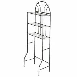 Cheap 🔔 Home Basics 2 Shelf Steel Bathroom Space Saver, Black ✔️