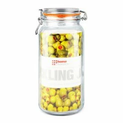 Best Sale 🛒 Home Basics 67.5 oz. Glass Pickling Jar with Wire Bail Lid and Rubber Seal Gasket ⌛