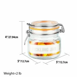 Hot Sale ✨ Home Basics 14 oz. Glass Pickling Jar with Wire Bail Lid and Rubber Seal Gasket ❤️ -Home Basics Sales 30a0a8babd044c2eac0741c7b40a4086 1080x