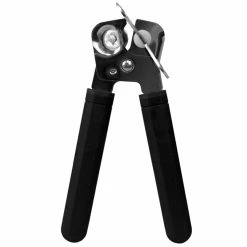 Best Sale ⌛ Home Basics Stainless Steel Manual Handheld Can Opener with Long Smooth Grip Rubber Handles, Black ✨