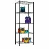 Promo 🧨 Home Basics 5 Tier Steel Wire Shelf, Black 🎉