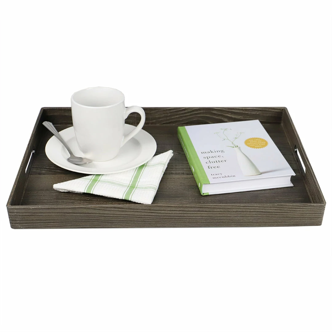 Top 10 🤩 Home Basics Rustic Wood Like Serving Tray, Ash ❤️ 6 Top 10 🤩 Home Basics Rustic Wood Like Serving Tray, Ash ❤️ - Image 4